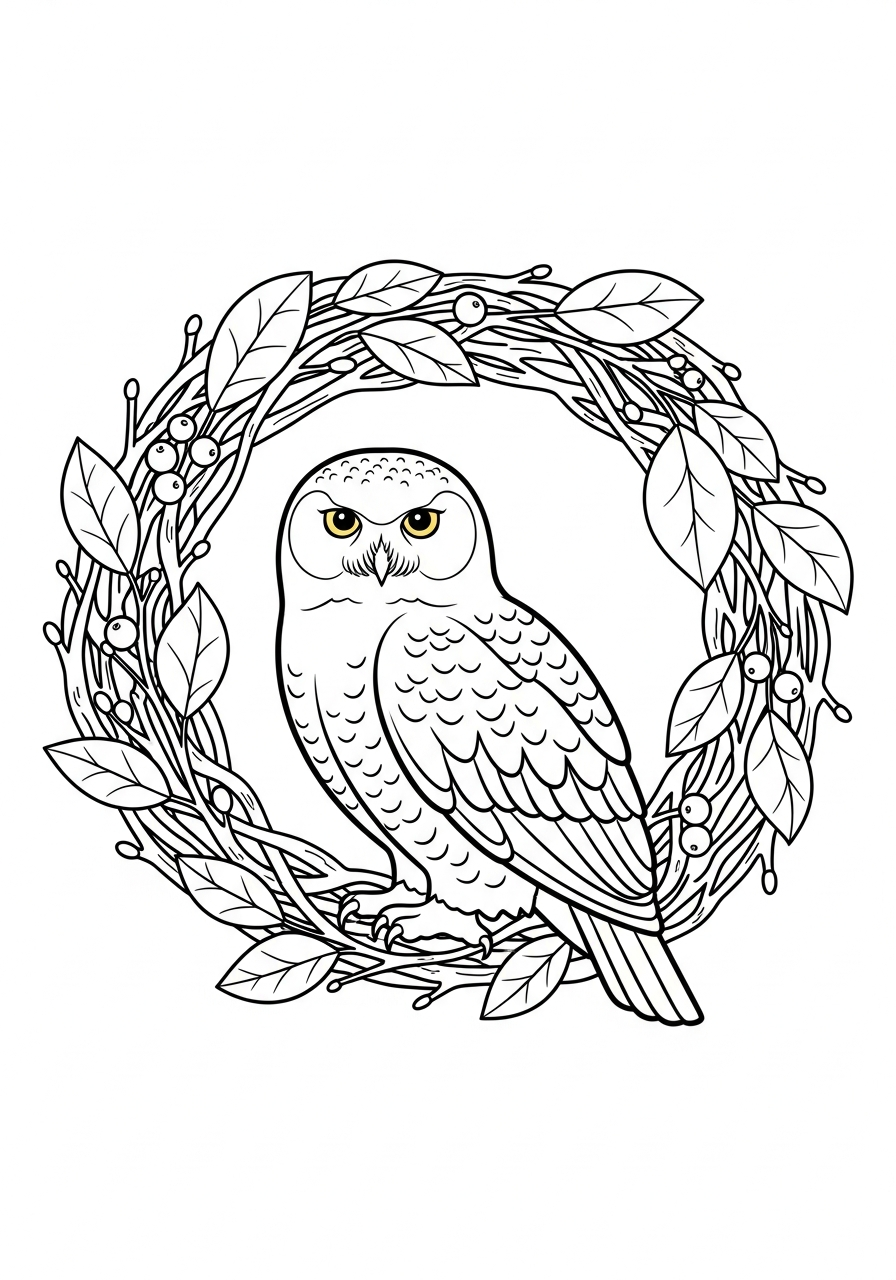 Snowy Owl Coloring Pages 18 free printable Snowy Owl coloring pages 1