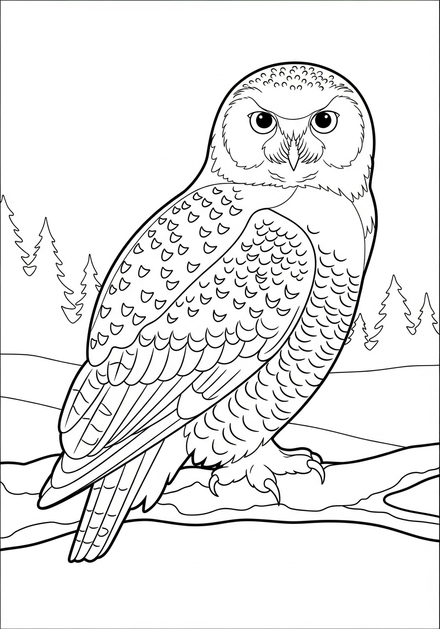 Snowy Owl Coloring Pages 22 coloring pages printable Snowy Owl