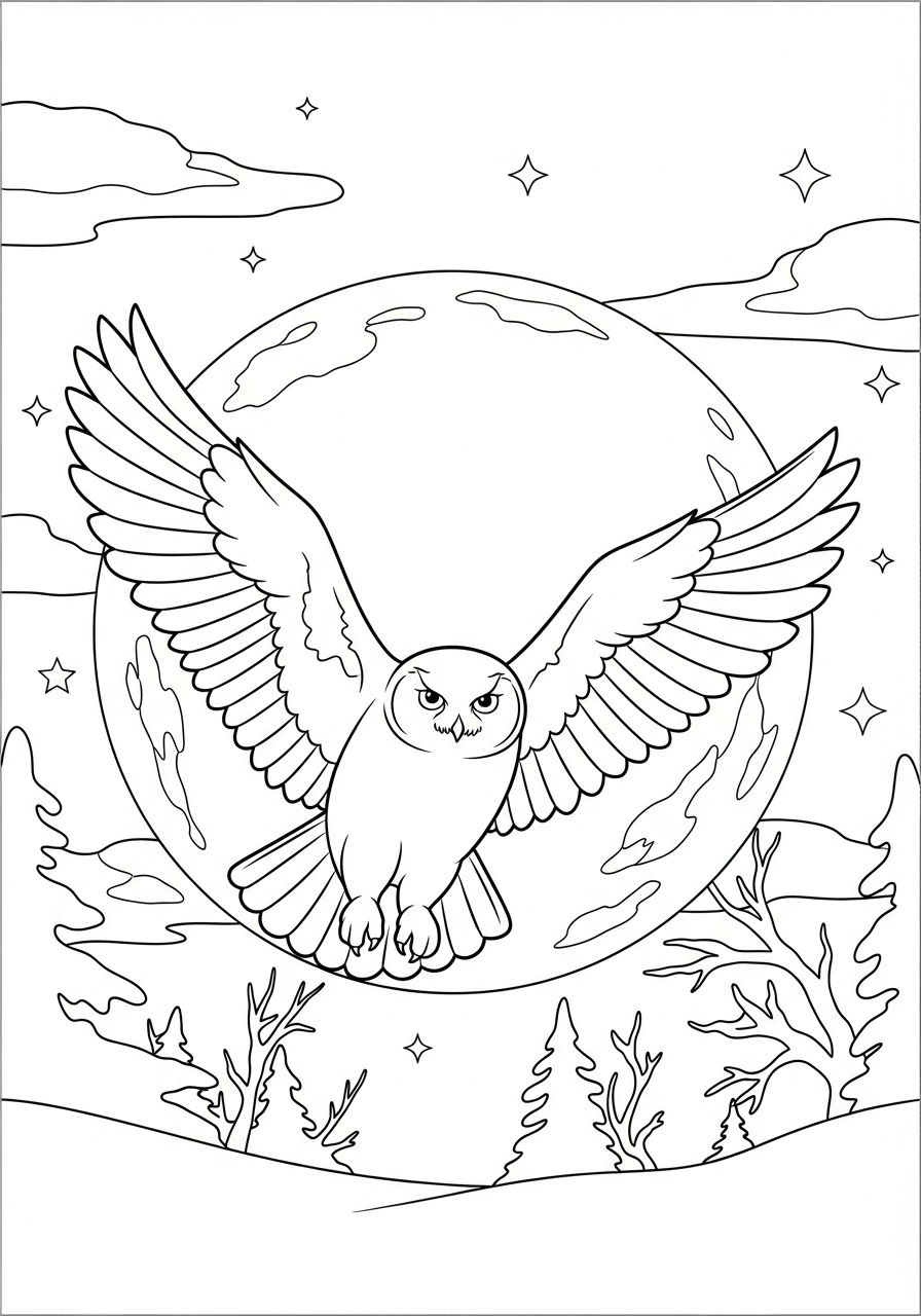 Snowy Owl Coloring Pages 9 free Snowy Owl coloring pages printable