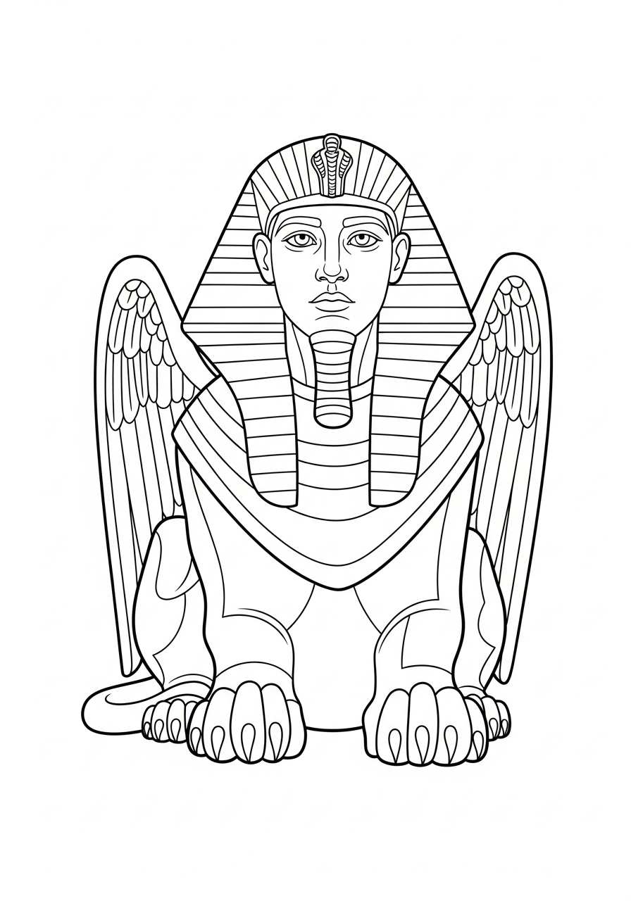 Sphinx Coloring Pages 20 free Sphinx coloring pages