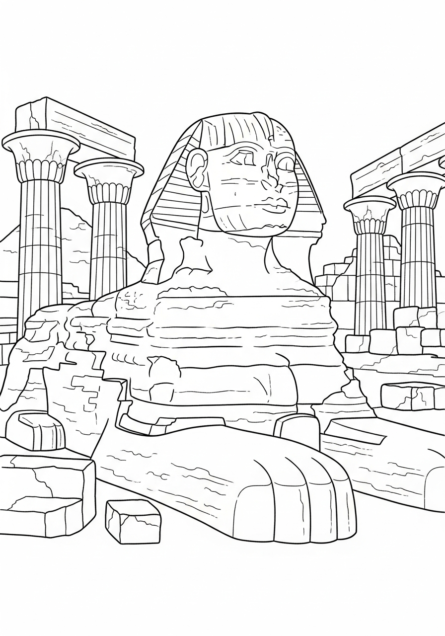 Sphinx Coloring Pages 5 Sphinx ornaments coloring pages