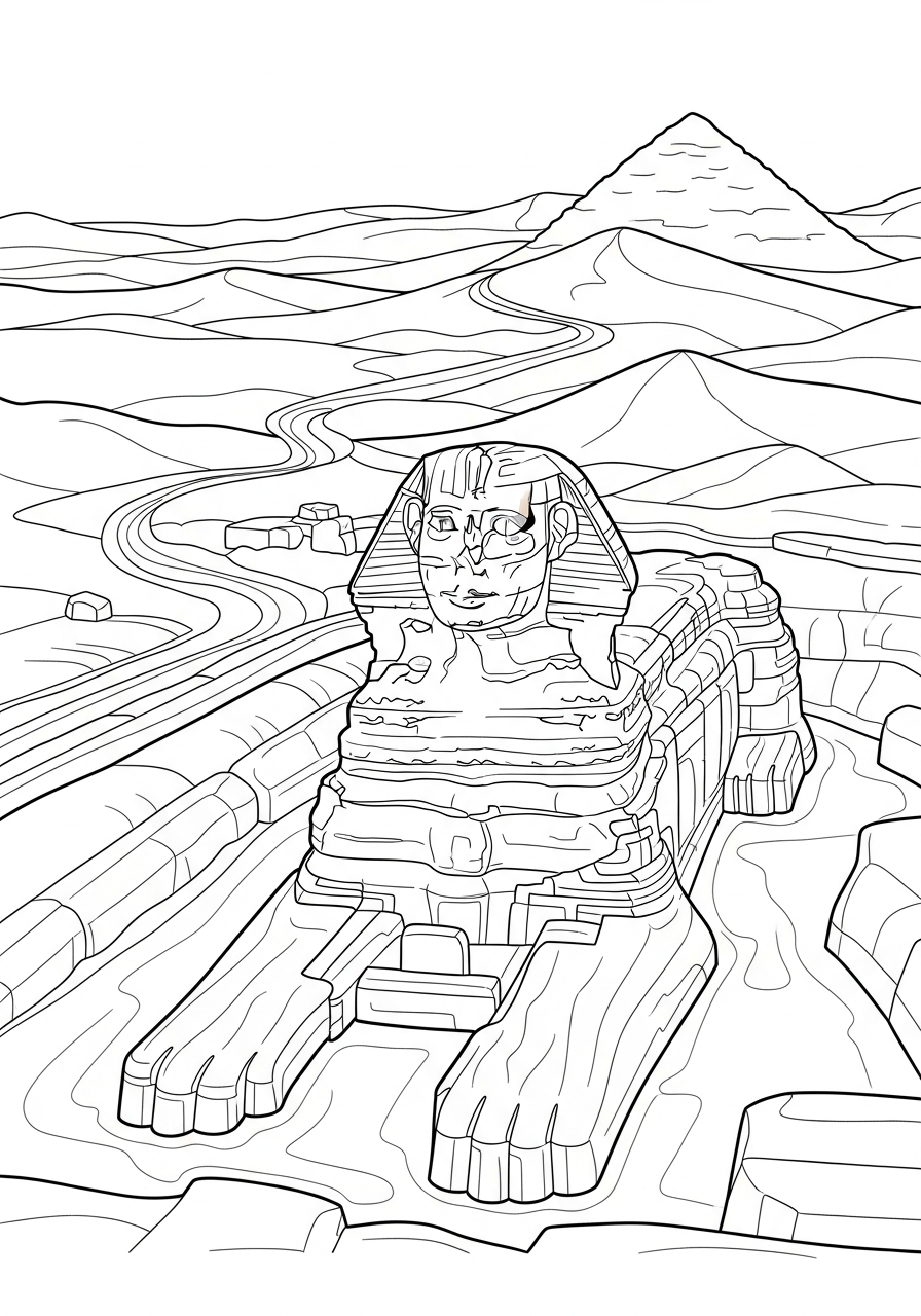 Sphinx Coloring Pages 3 Sphinx coloring pages free