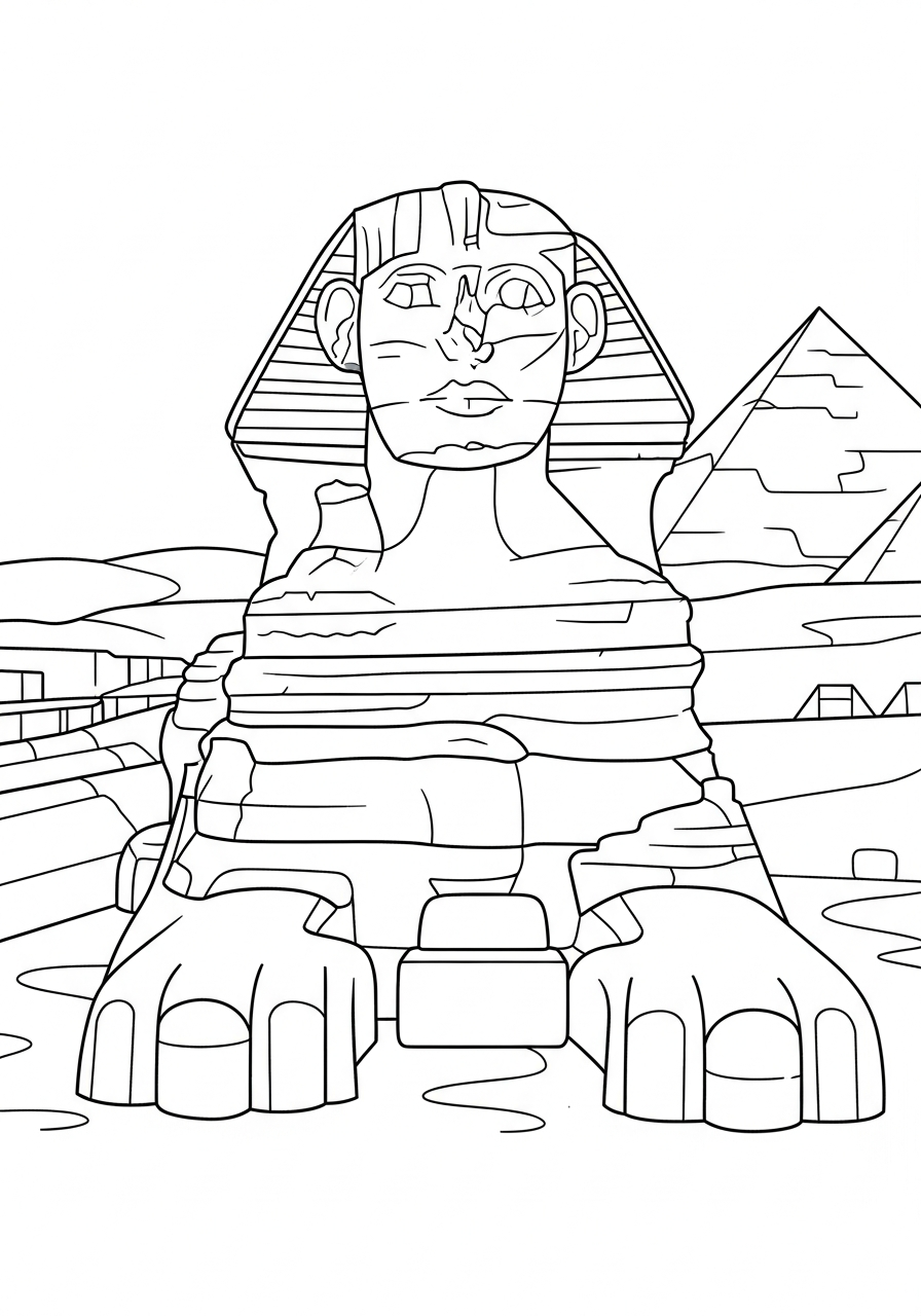 Sphinx Coloring Pages 4 printable Sphinx coloring pages