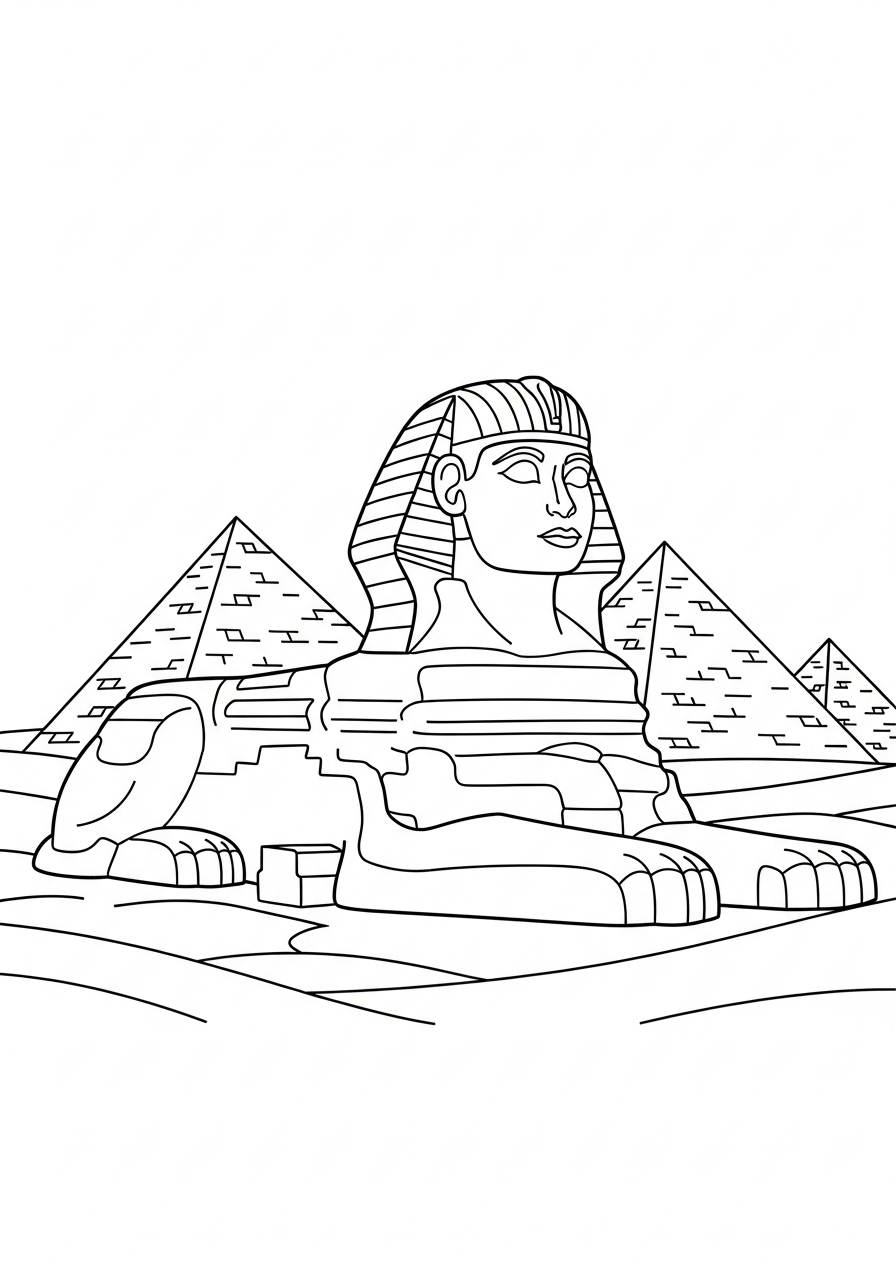 Sphinx Coloring Pages 18 Sphinx themed coloring pages