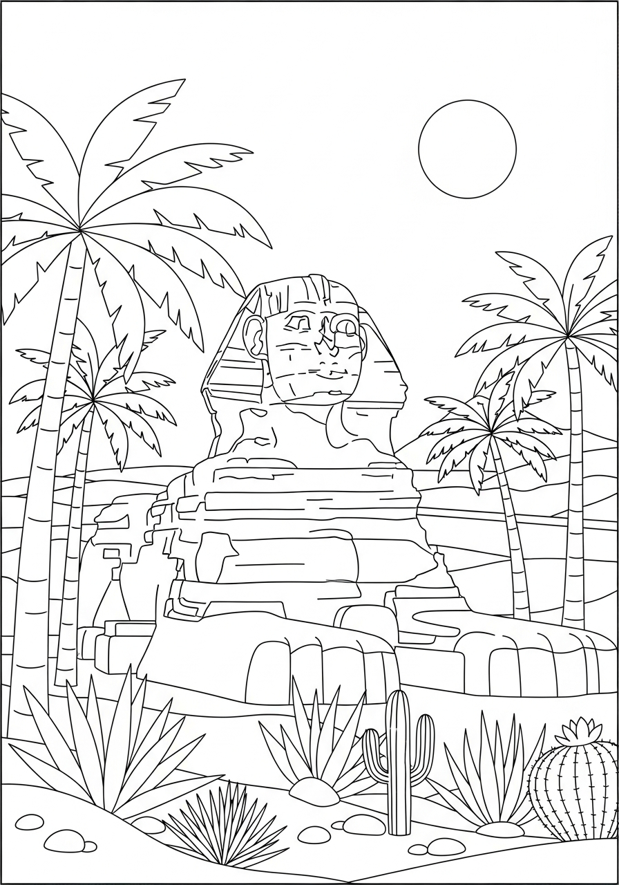 Sphinx Coloring Pages 13 detailed Sphinx coloring pages