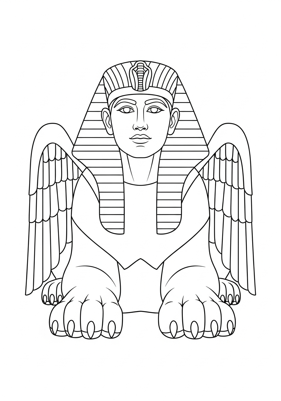 Sphinx Coloring Pages 12 free printable coloring pages Sphinx
