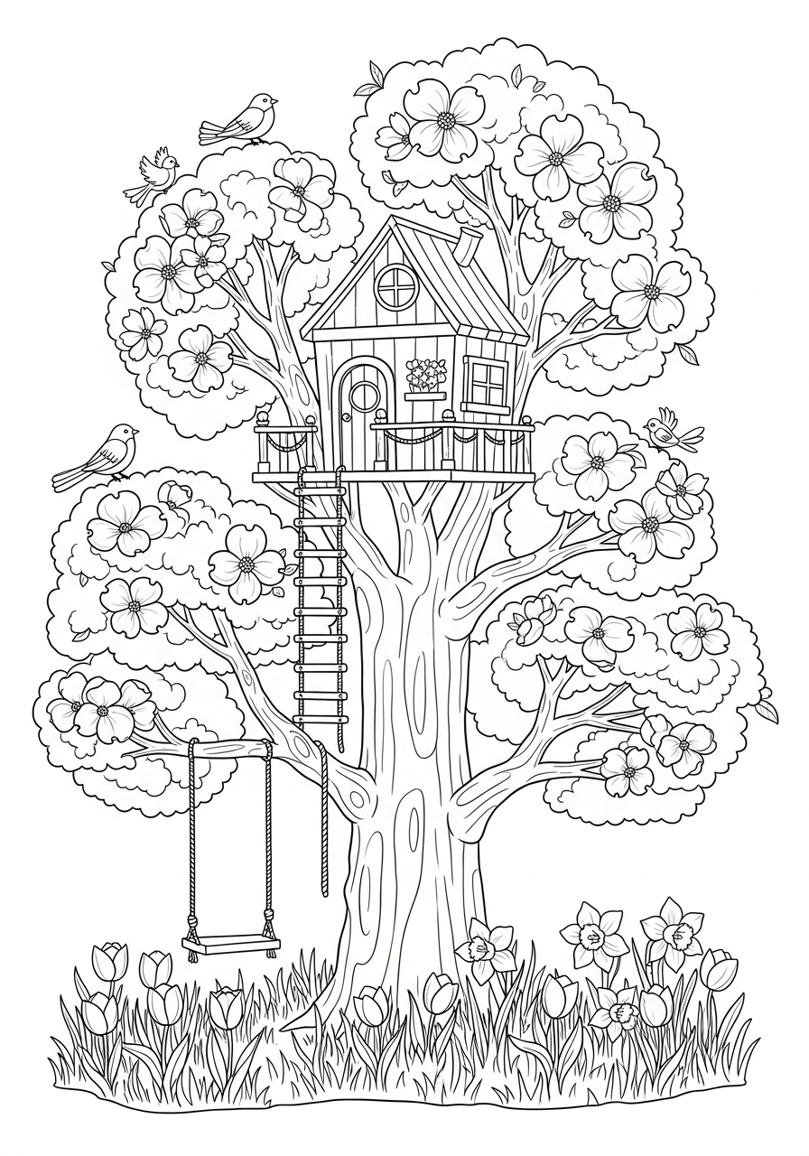 Spring Coloring Pages 26 free printable coloring pages Spring