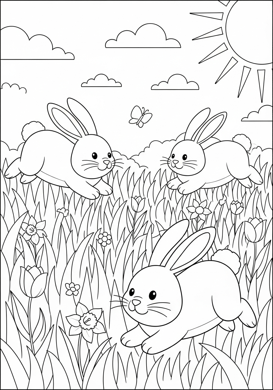Spring Coloring Pages 5 kawaii cute Spring coloring pages