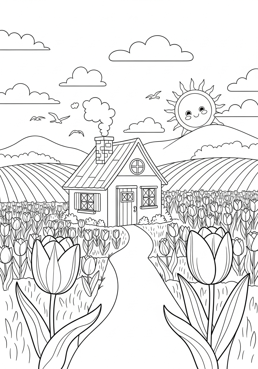 Spring Coloring Pages 8 Spring printable coloring pages