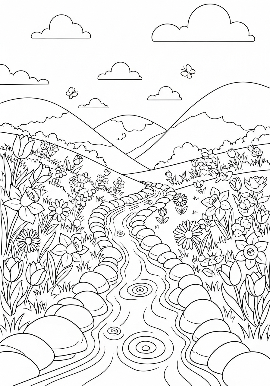 Spring Coloring Pages 9 fun Spring coloring pages