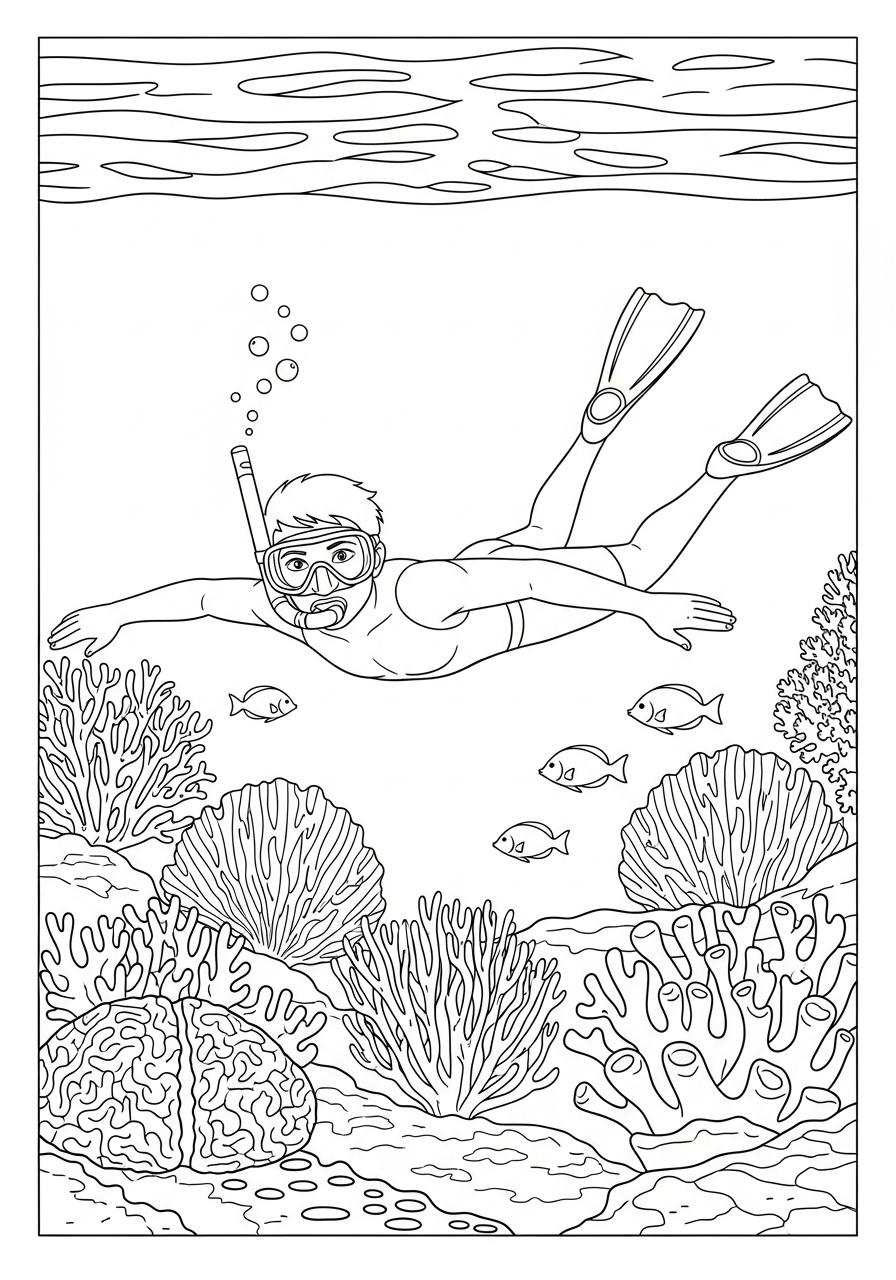 grinch Swimming coloring pages
