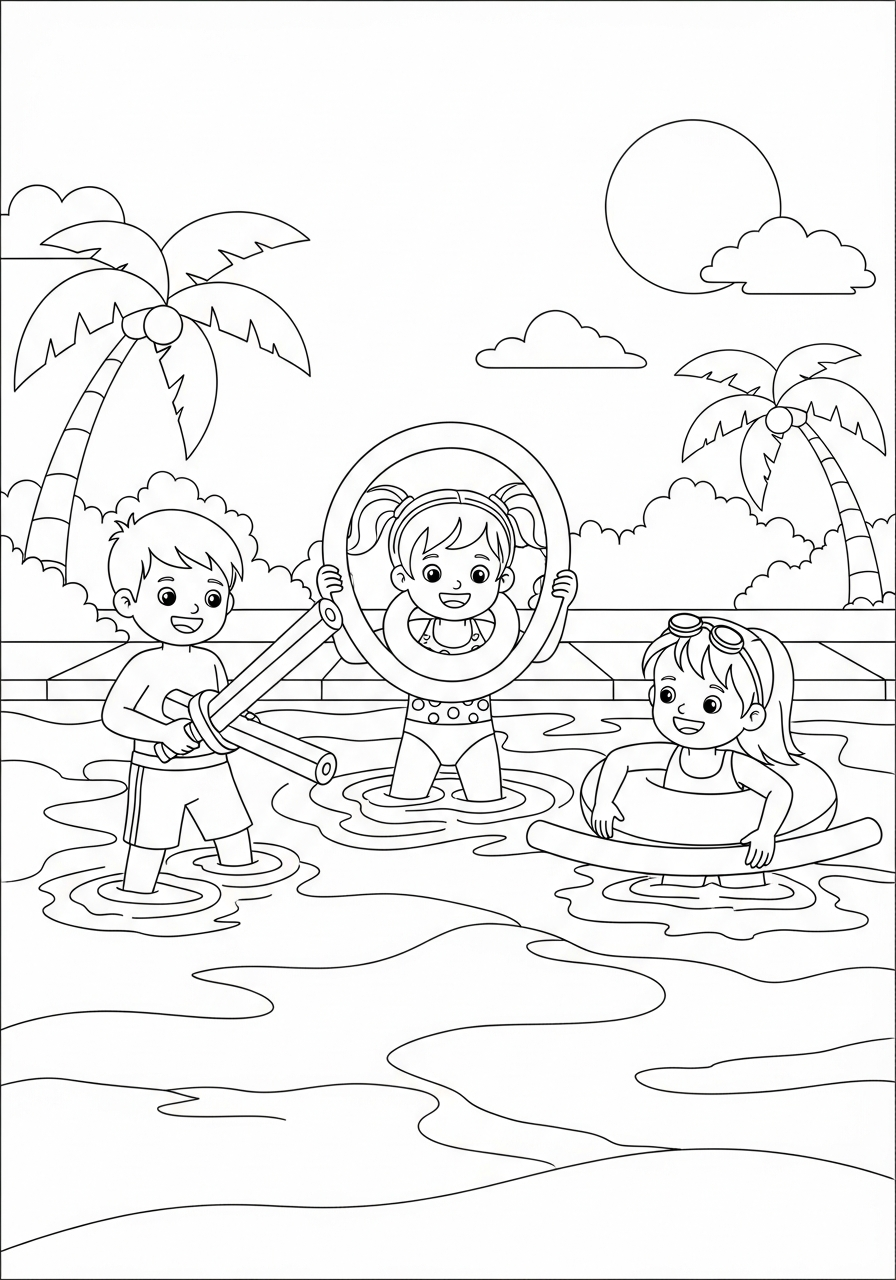 cute coloring pages Swimming