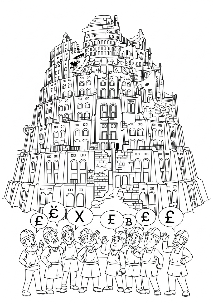 Tower of Babel coloring pages to print