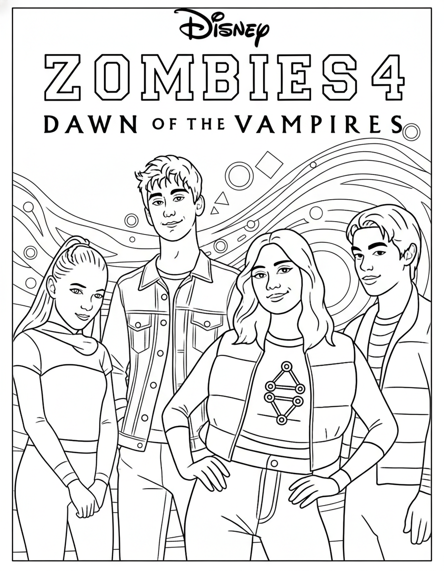 free printable coloring pages Zombies 4