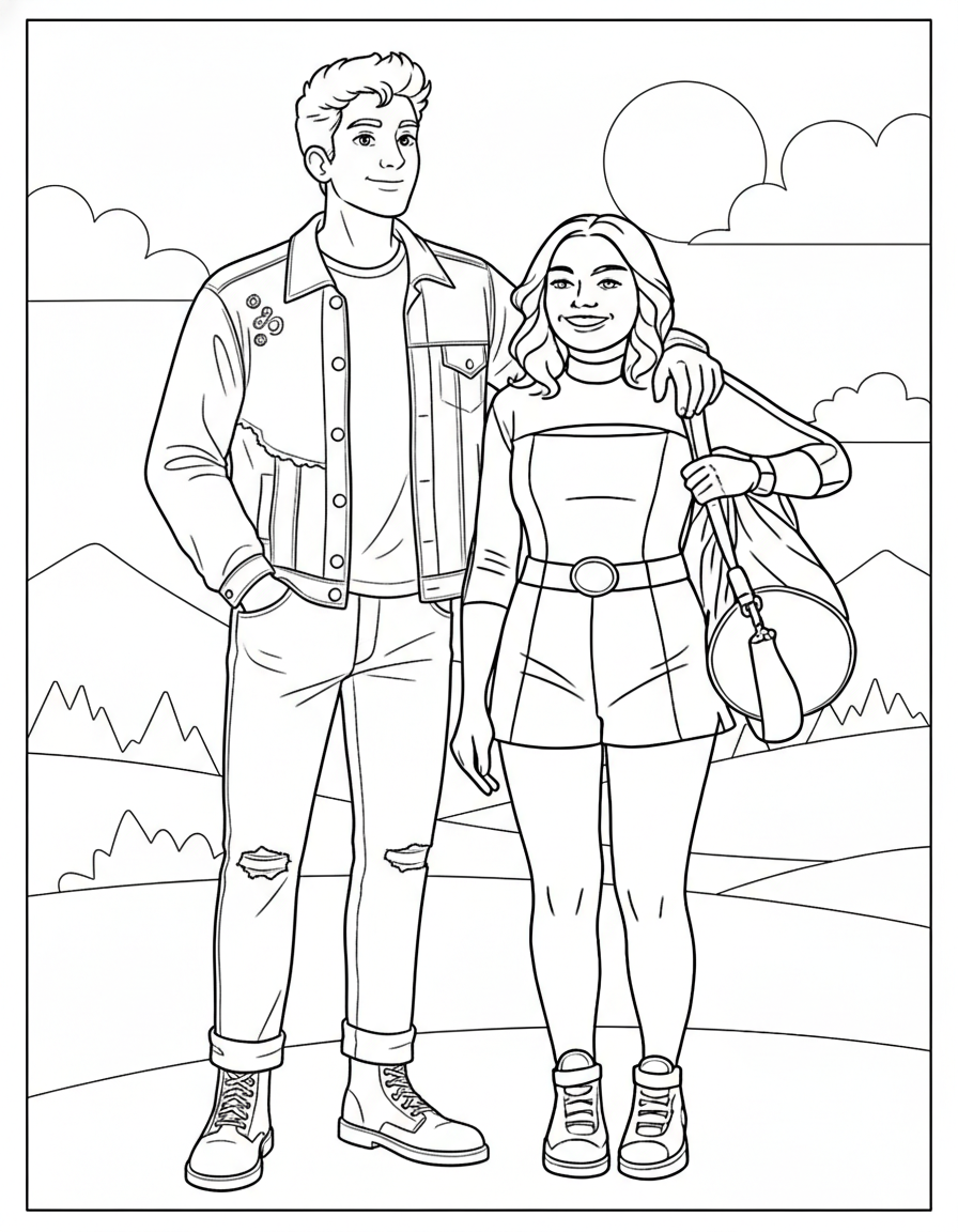 Zombies 4 decorations coloring pages