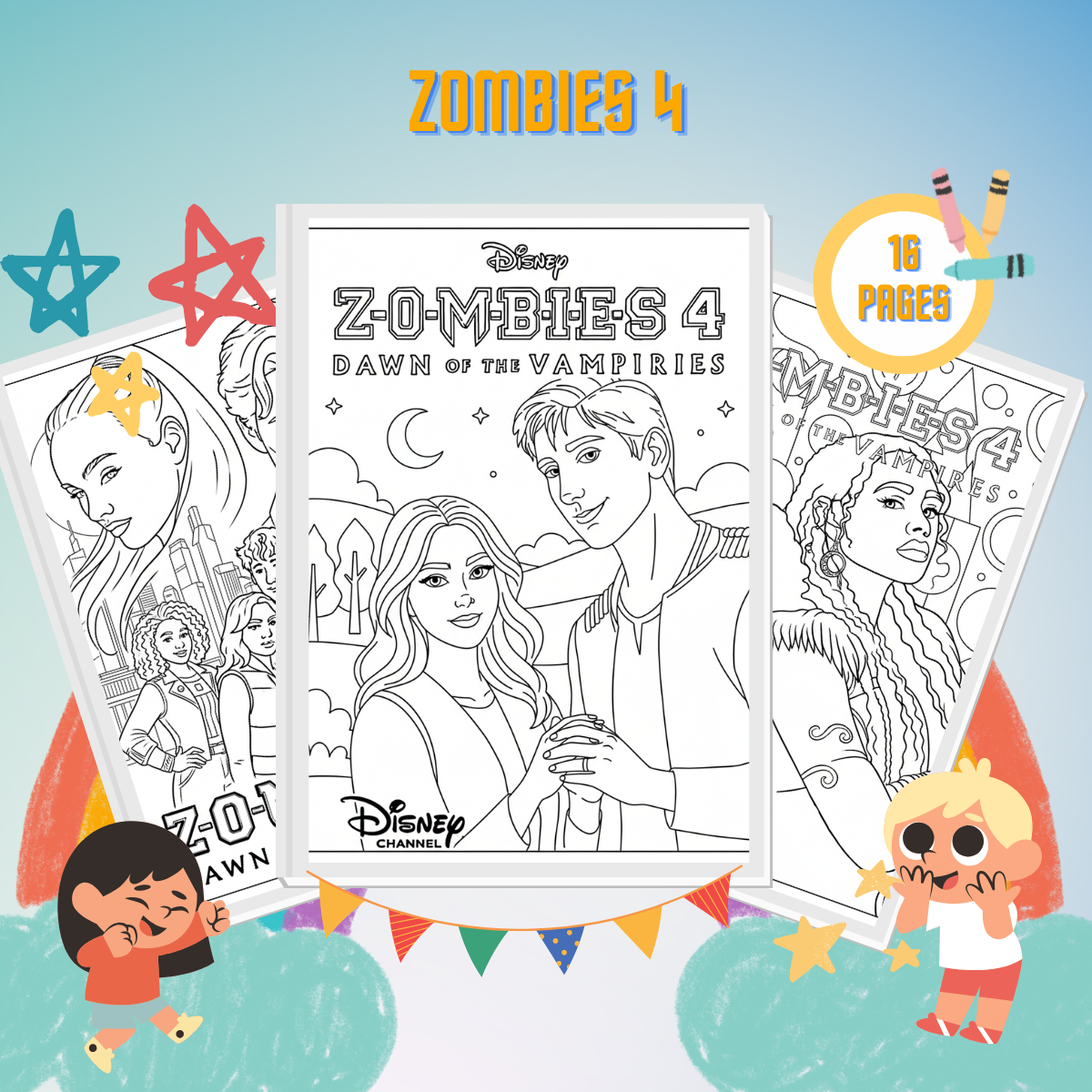 Zombies 4 Coloring Pages thumbnail