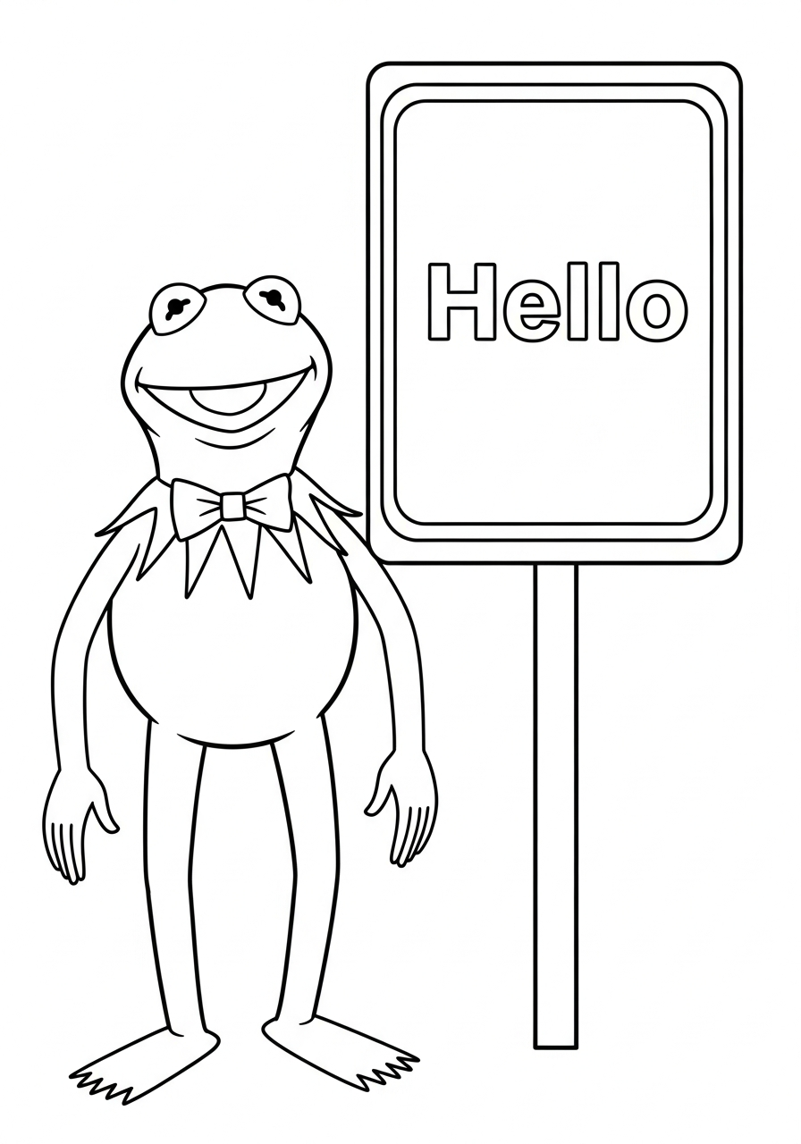 001_create_kermit_the_frog_colorin_01 (5) coloring pages for adults easy