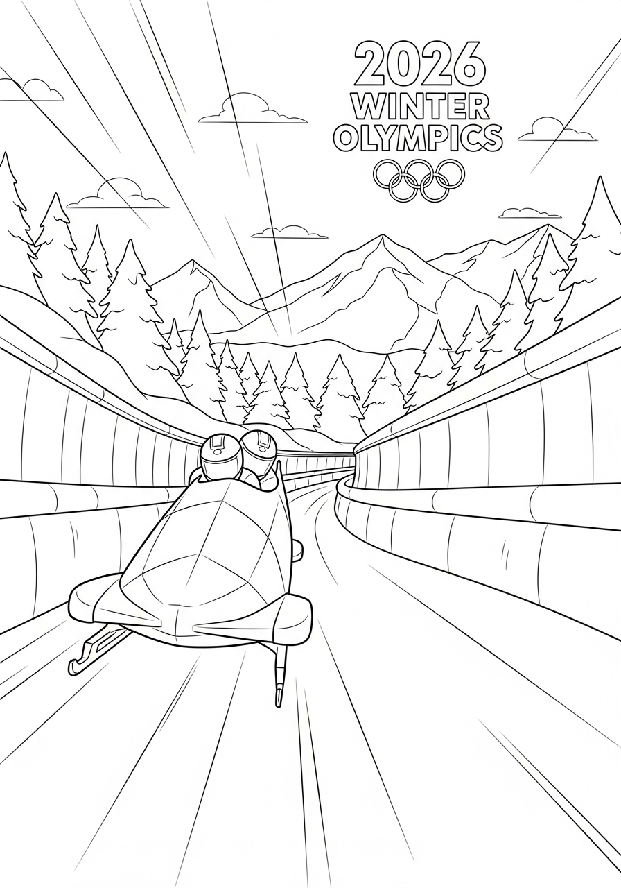 free printable 2026 Winter Olympics coloring pages