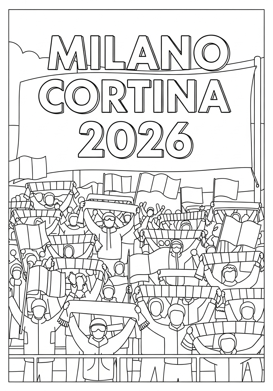 coloring 2026 Winter Olympics pages
