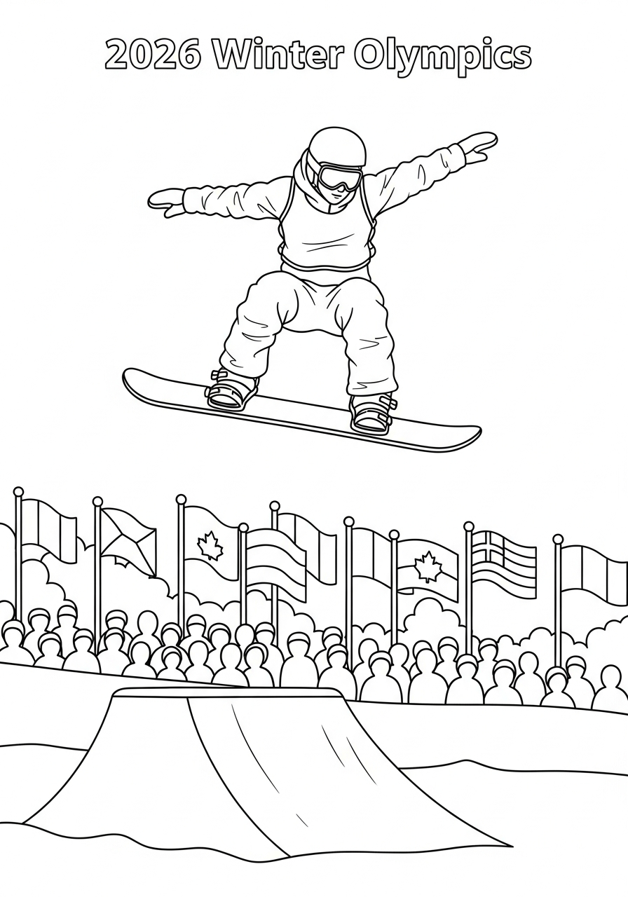 coloring pages 2026 Winter Olympics