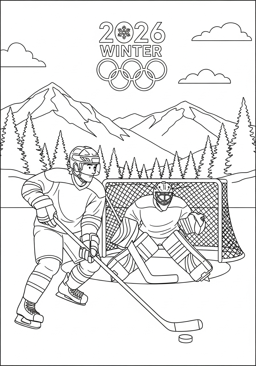 2026 Winter Olympics printable coloring pages