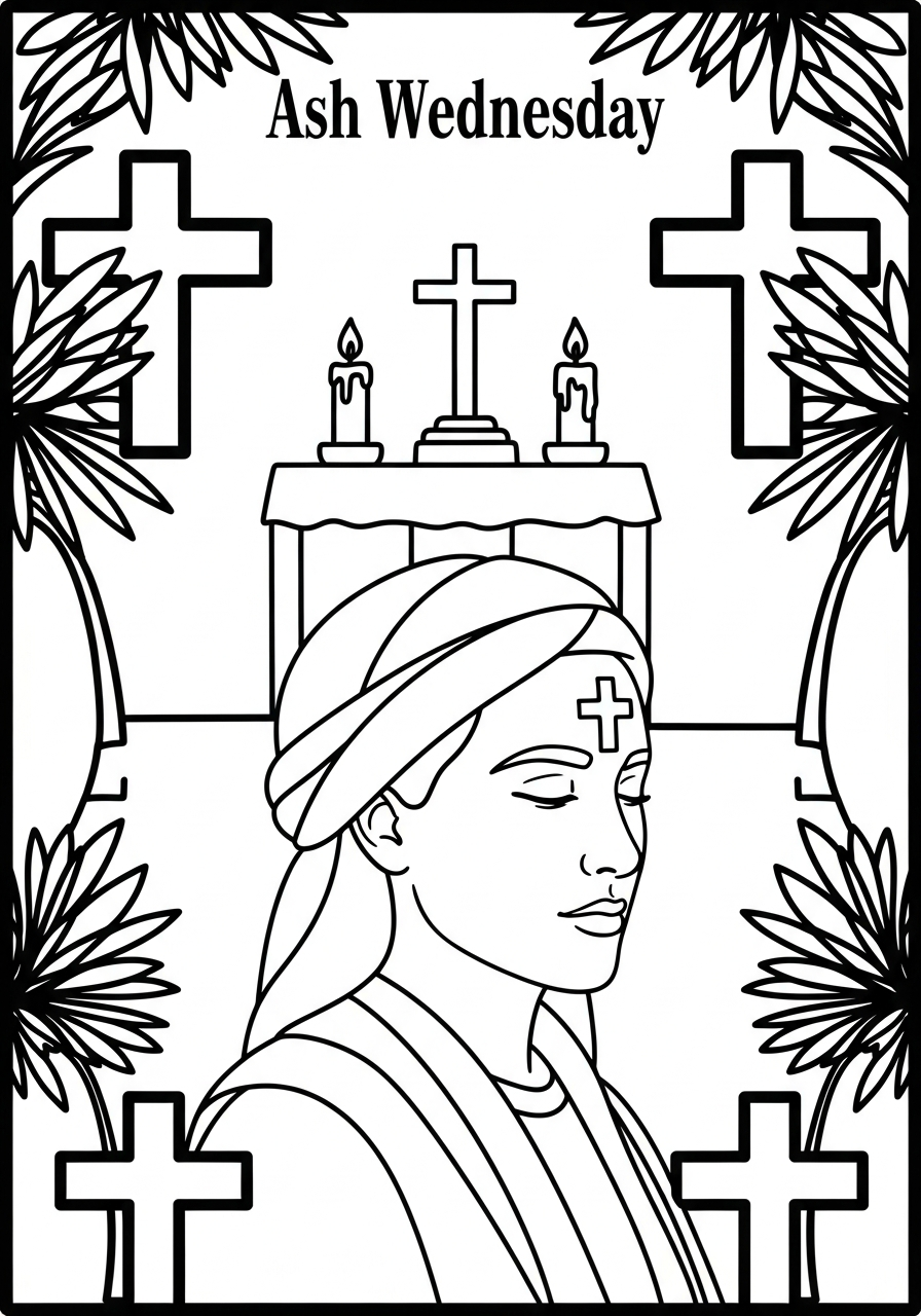 coloring pages Ash Wednesday