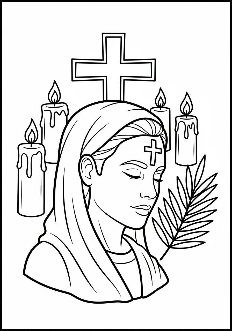 Ash Wednesday coloring pages for kids