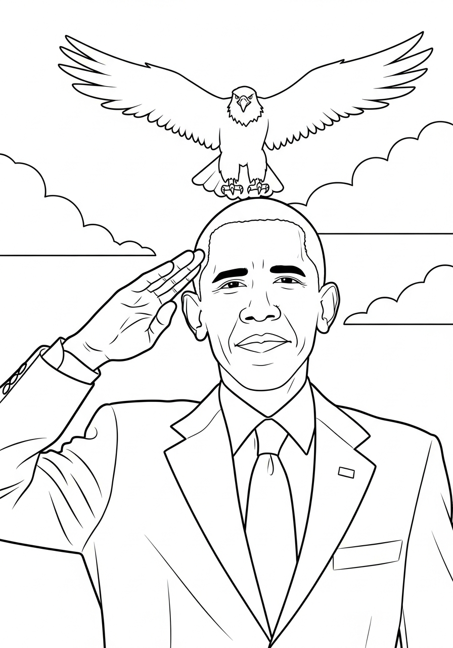 coloring pages for Barack Obama