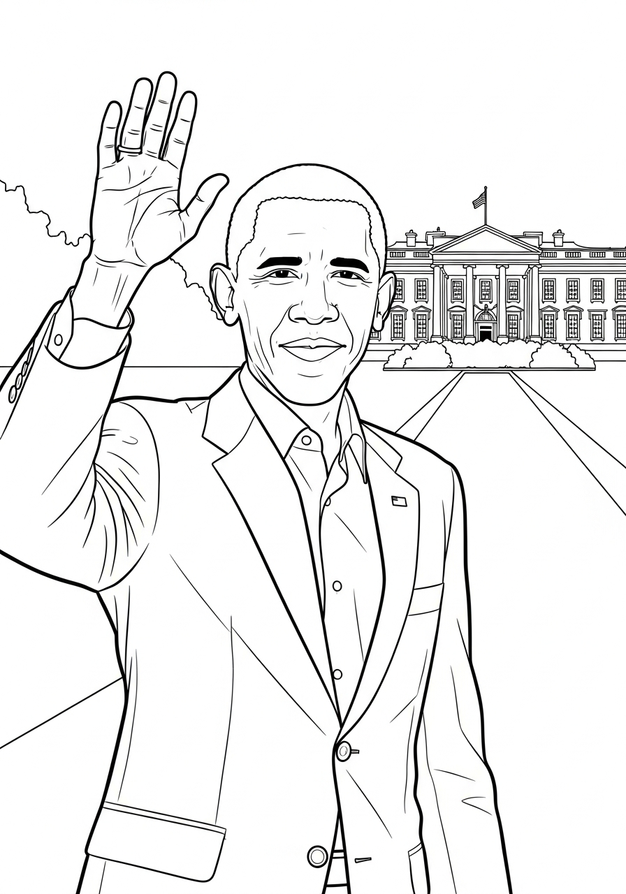 Barack Obama coloring pages