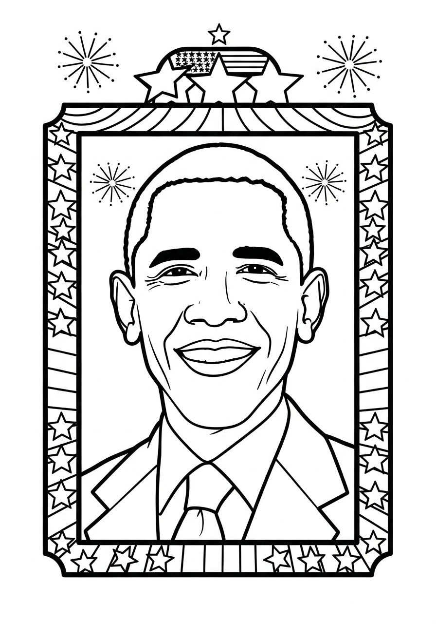 grinch cute Barack Obama coloring pages 1