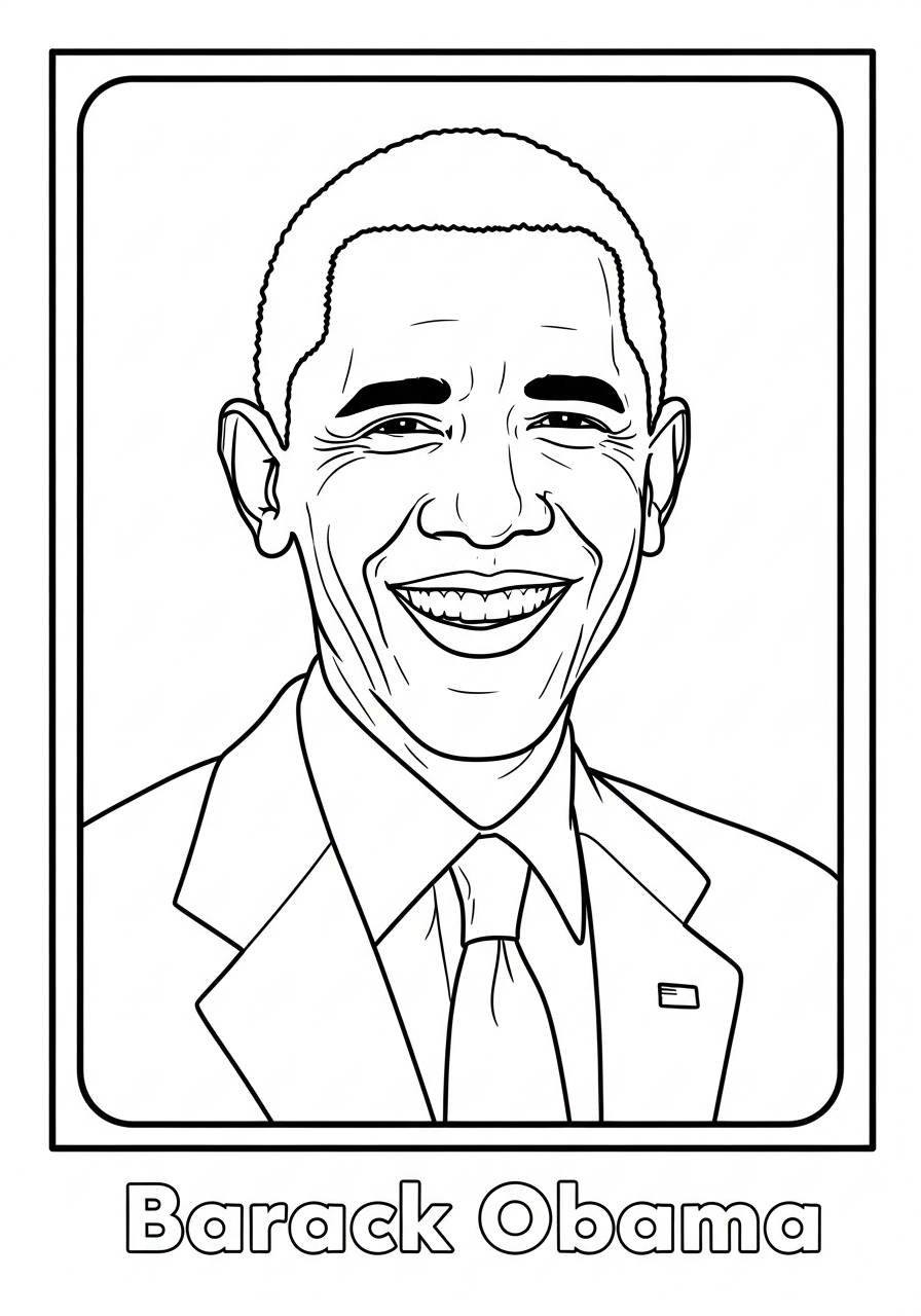Barack Obama free coloring pages