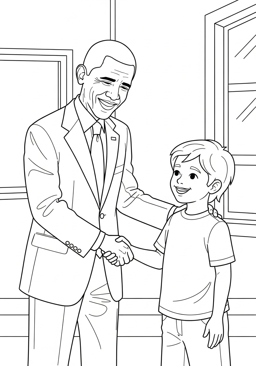 Barack Obama coloring pages for kids