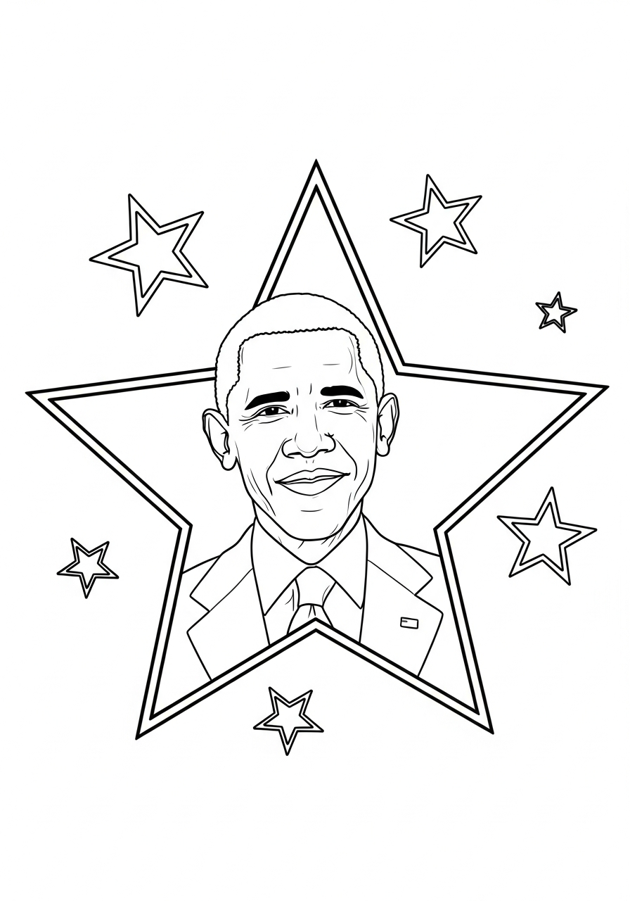 grinch cute Barack Obama coloring pages