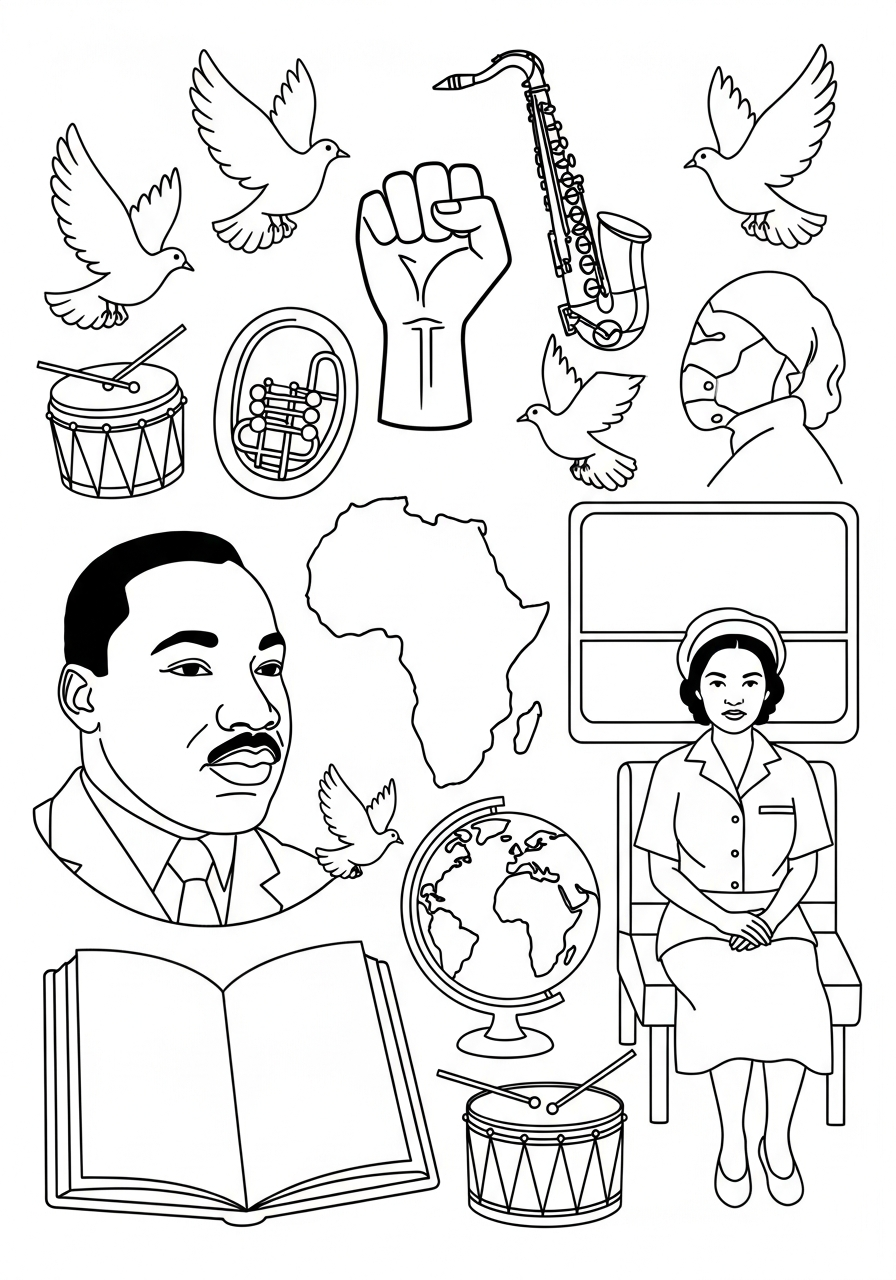 Black History Month Coloring Pages 2 cute coloring pages Black History Month