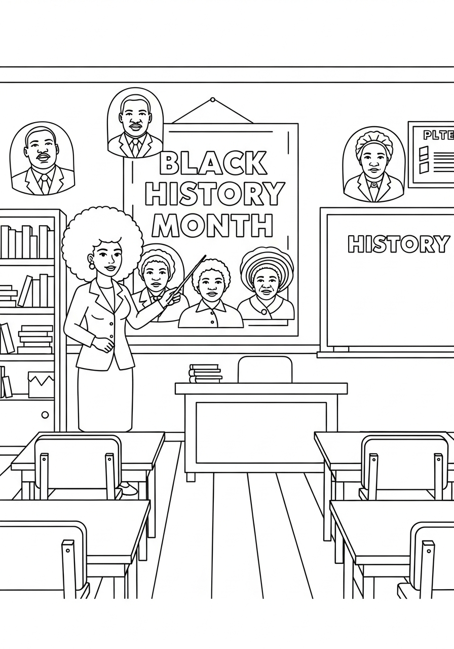 Black History Month Coloring Pages 11 easy cute Black History Month coloring pages