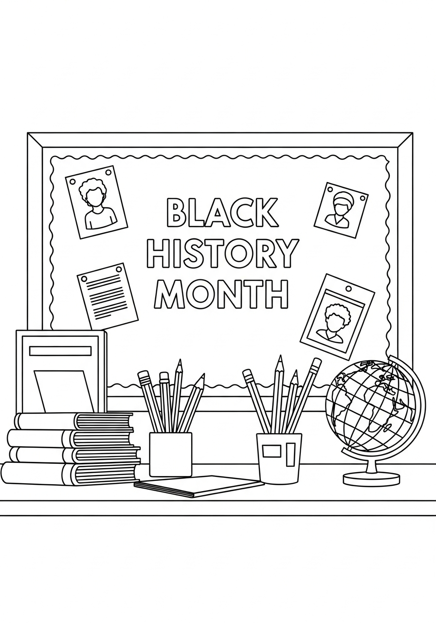 Black History Month Coloring Pages 12 free printable Black History Month coloring pages for adults