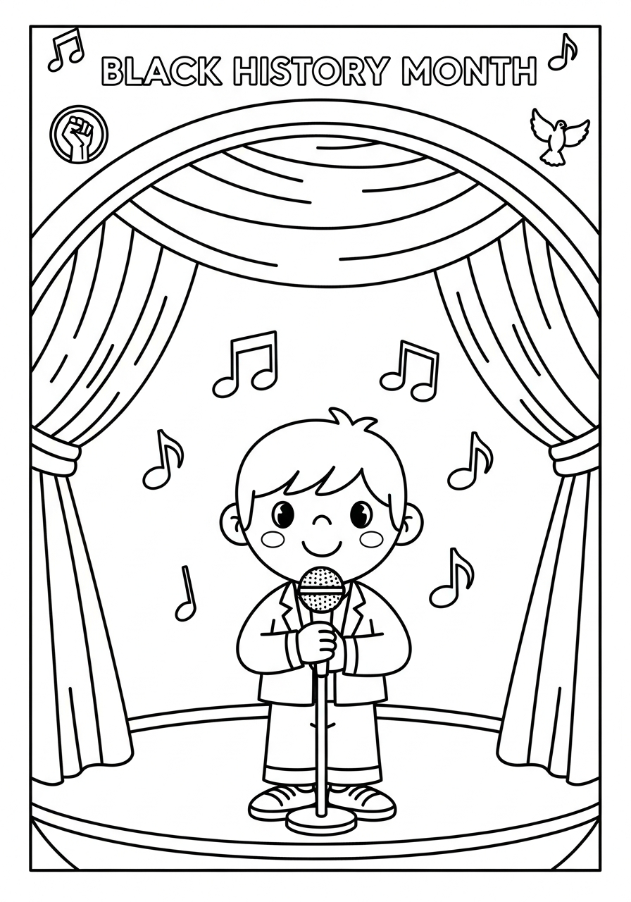 Black History Month Coloring Pages 8 kids Black History Month coloring pages