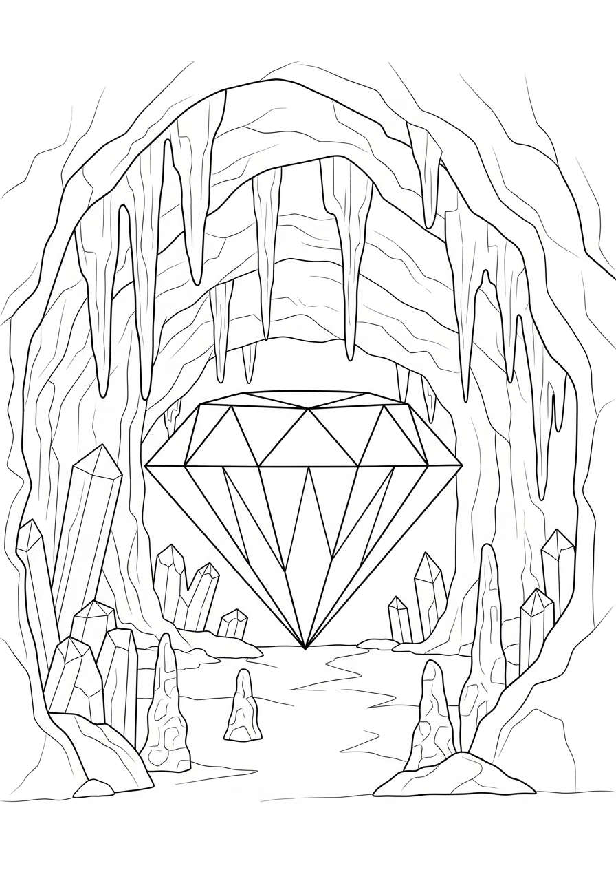 Diamond Coloring Pages 13 Diamond adult coloring pages