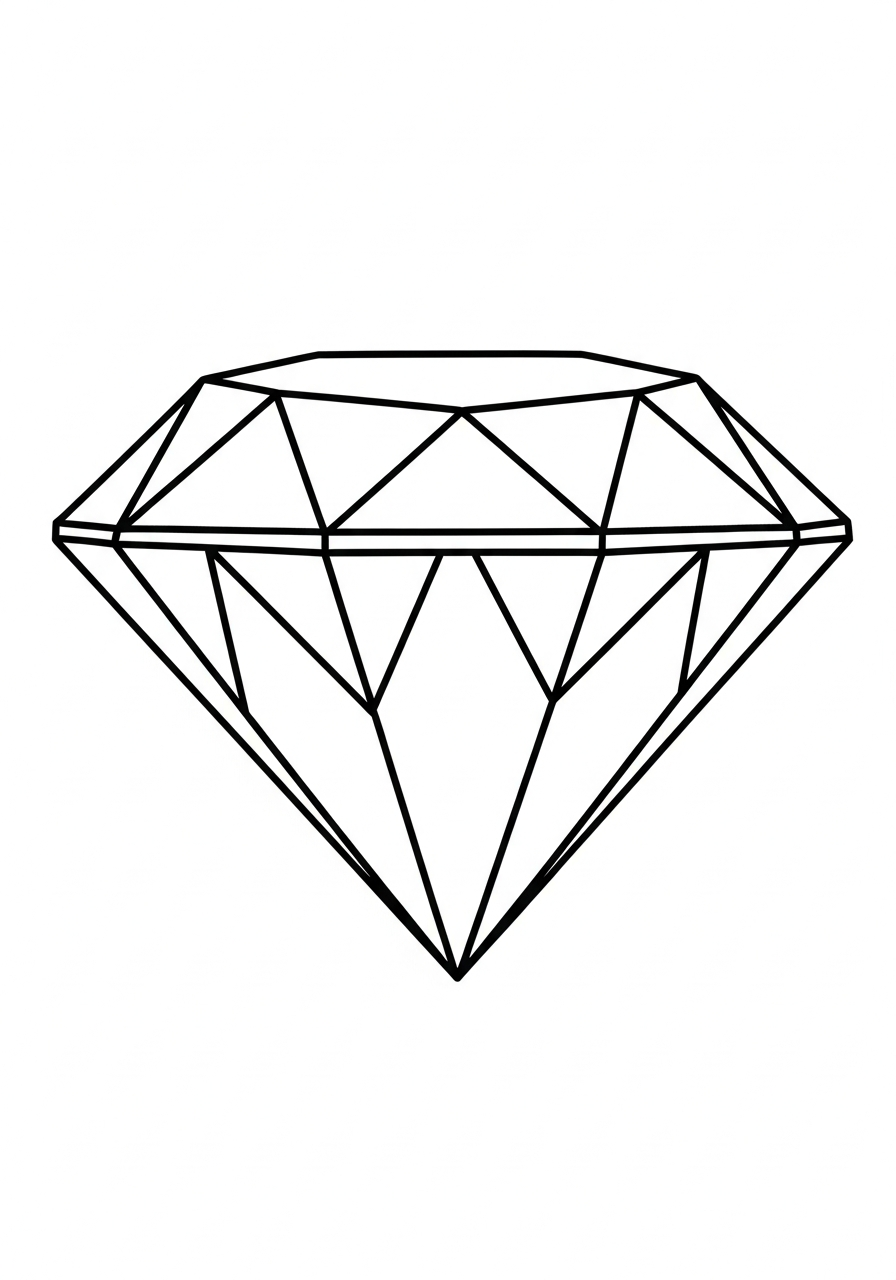 Diamond Coloring Pages 16 easy Diamond coloring pages