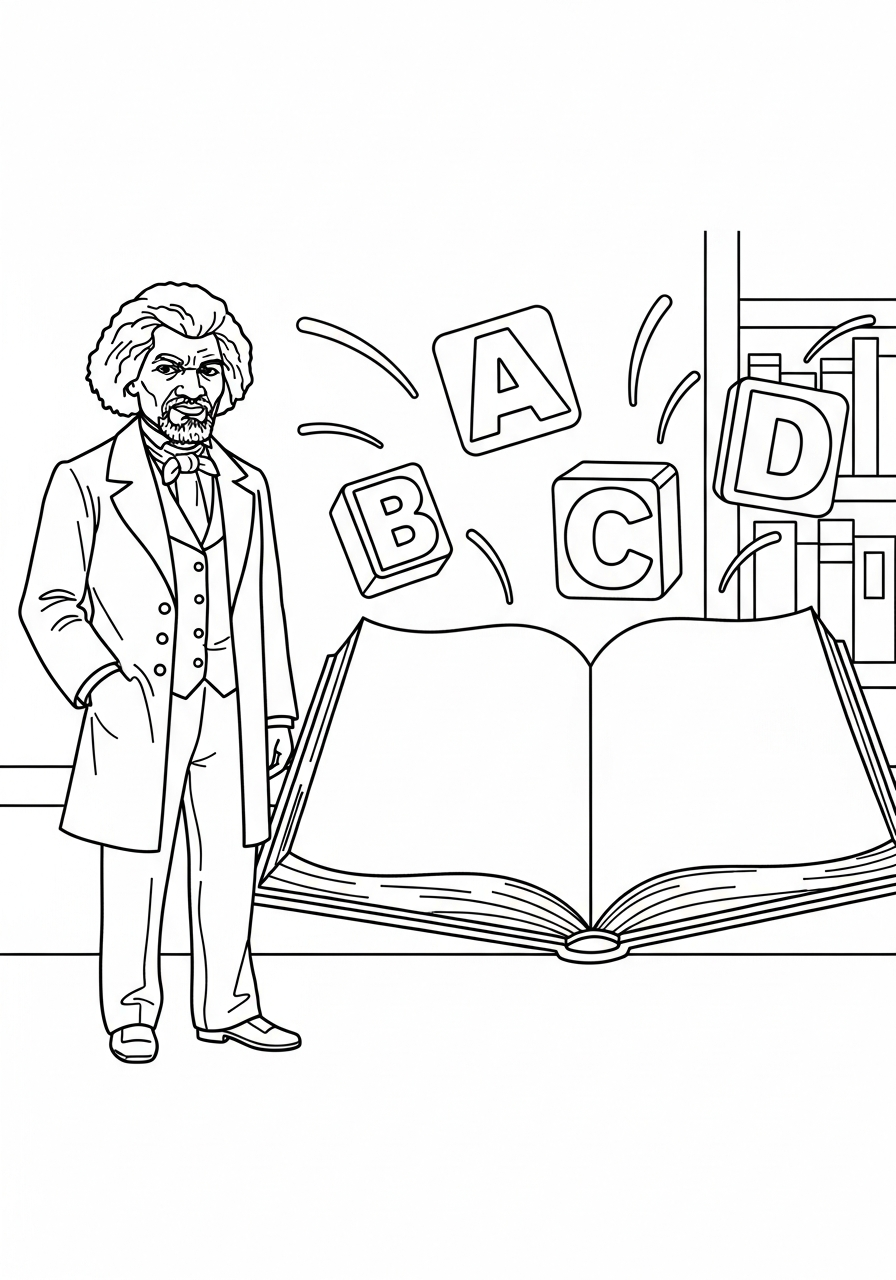 Frederick Douglass Coloring Pages 12 hard Frederick Douglass coloring pages