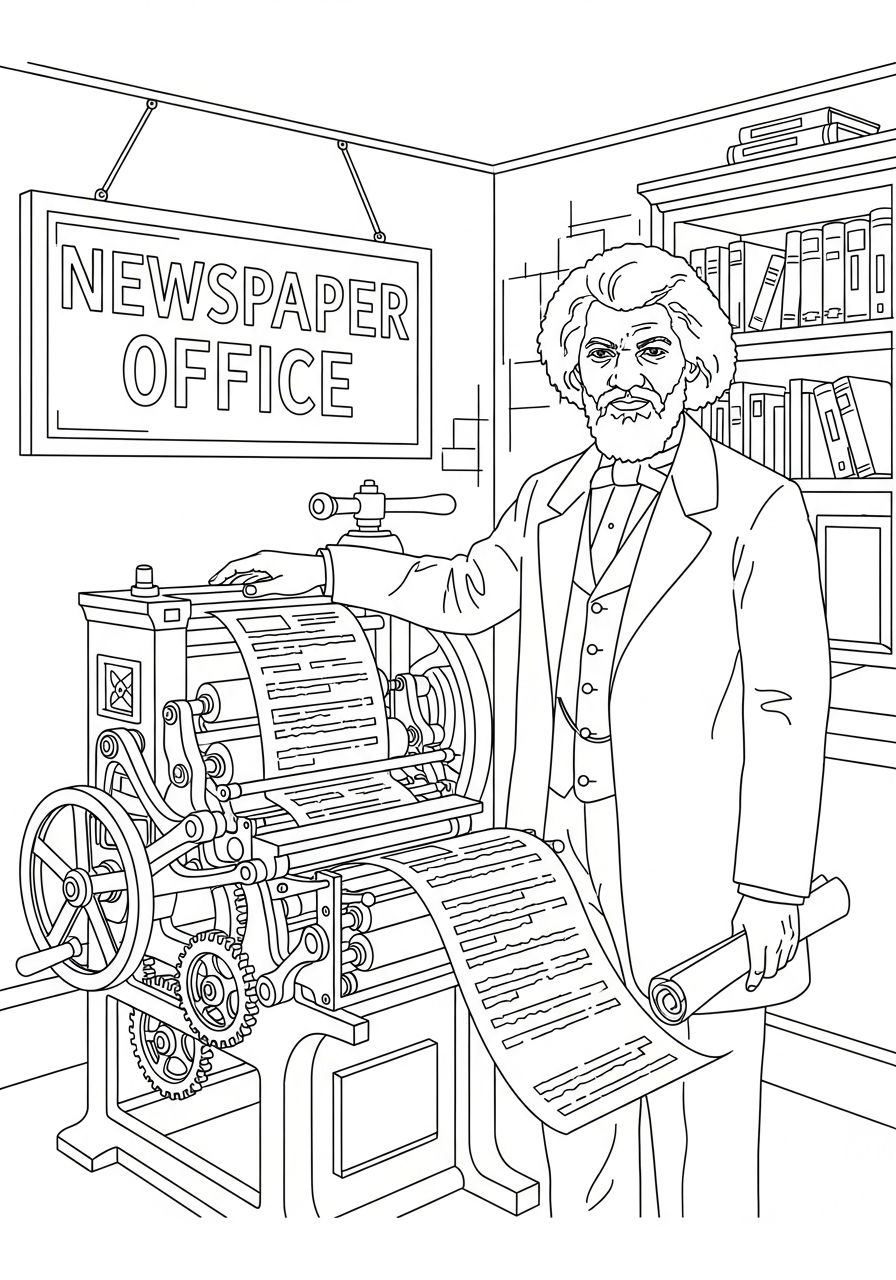 Frederick Douglass Coloring Pages 17 free Frederick Douglass coloring pages for kids
