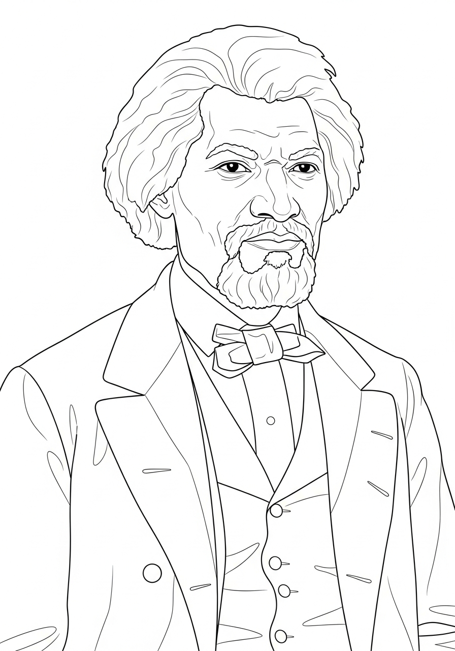 Frederick Douglass Coloring Pages 19 free Frederick Douglass coloring pages for kids 1