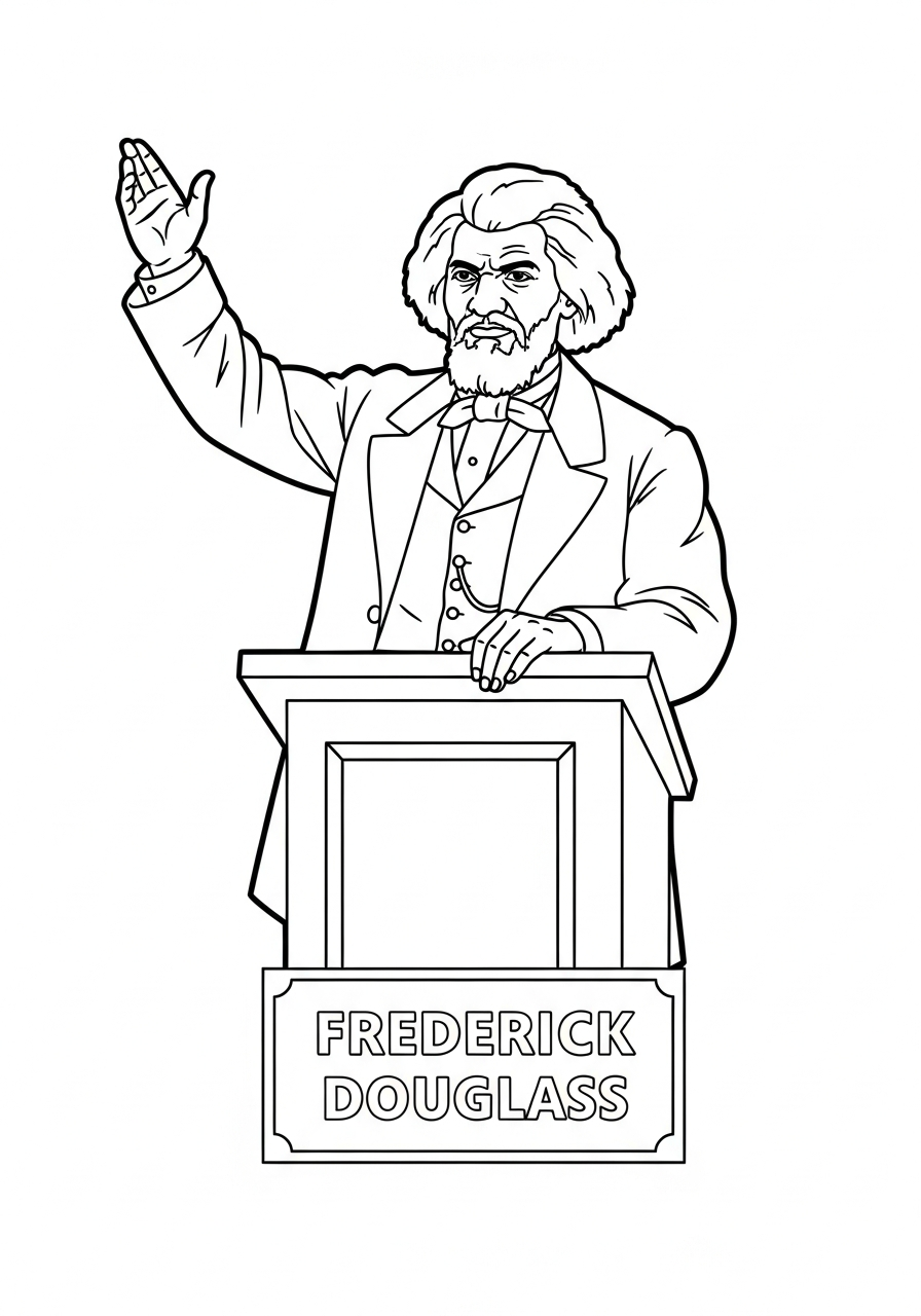 Frederick Douglass Coloring Pages 4 Frederick Douglass printable coloring pages