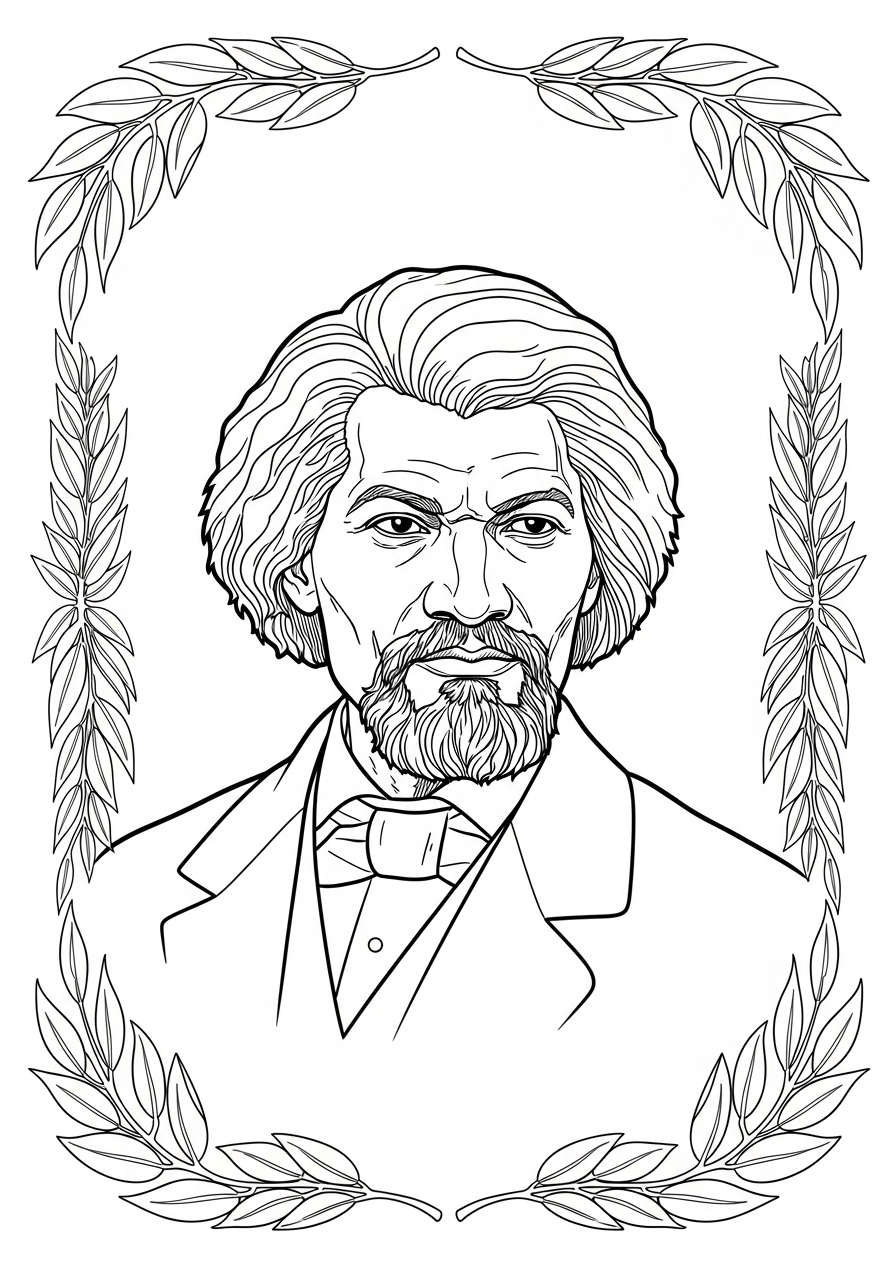 Frederick Douglass Coloring Pages 8 coloring Frederick Douglass pages 1