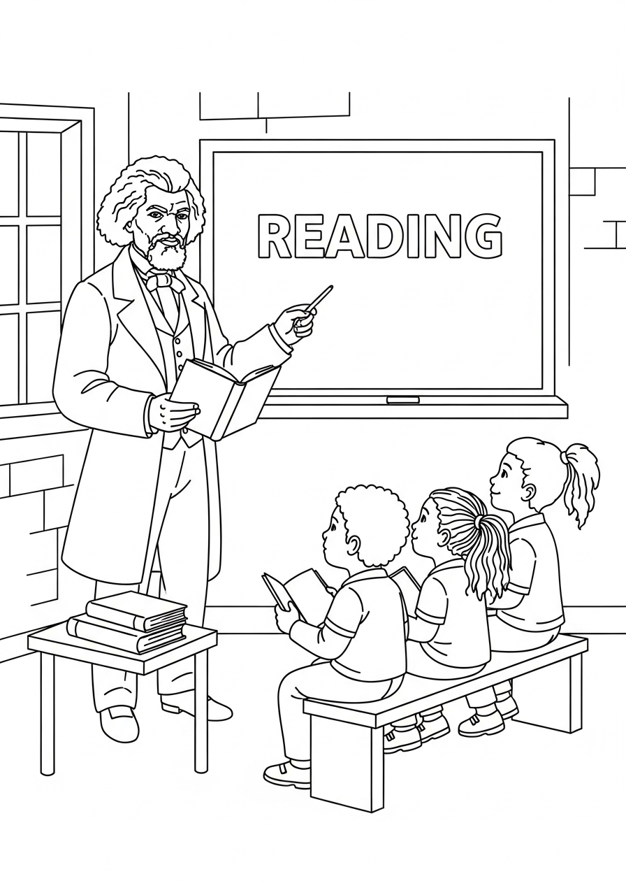 Frederick Douglass Coloring Pages 9 free printable Frederick Douglass coloring pages for adults