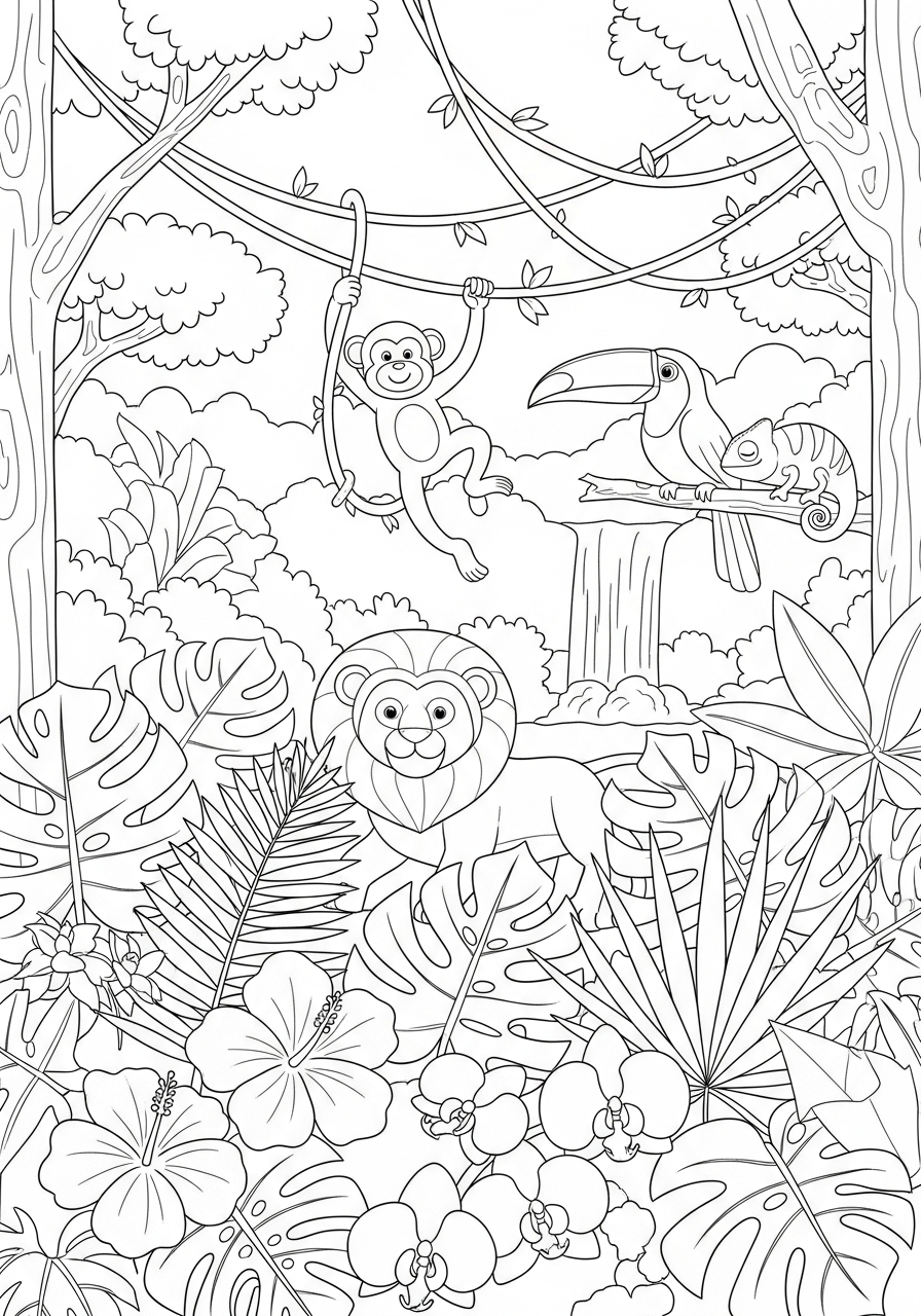 Jungle Coloring Pages 2 grinch cute Jungle coloring pages