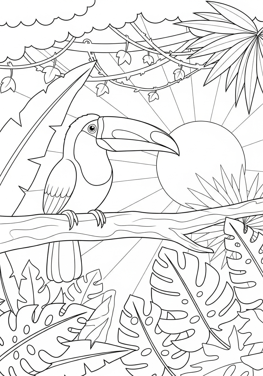 Jungle Coloring Pages 11 Jungle coloring pages for adults