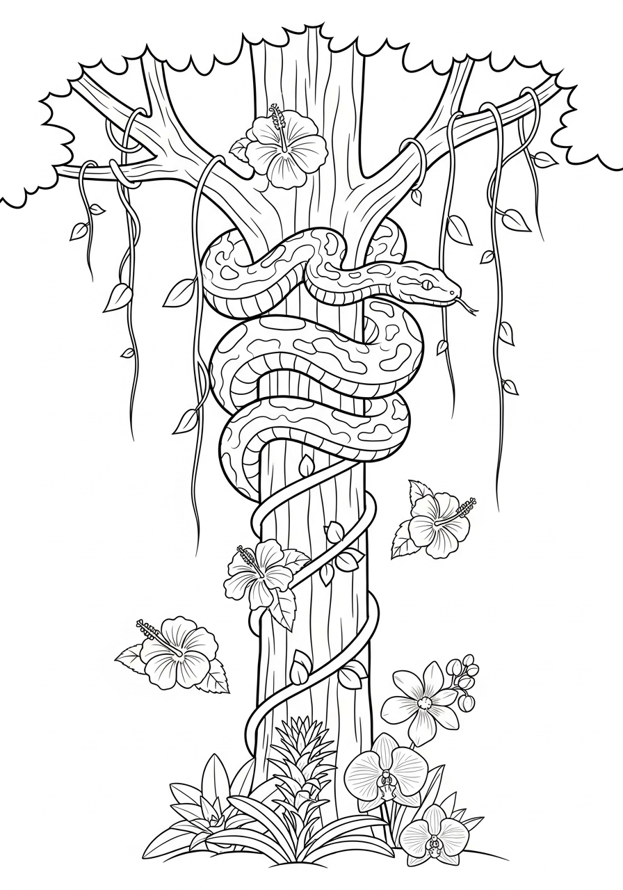 Jungle Coloring Pages 12 easy cute Jungle coloring pages