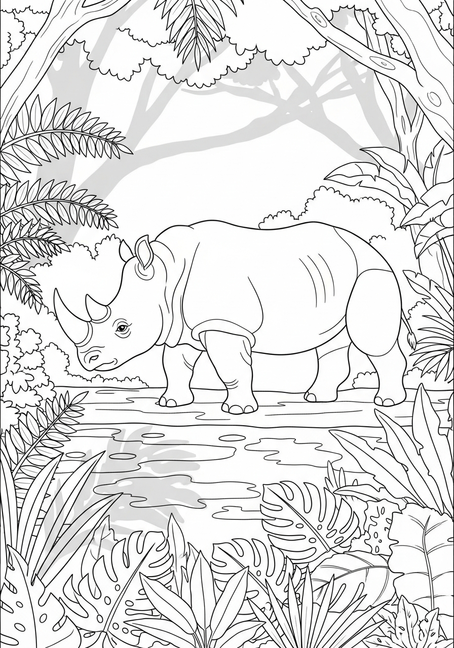 Jungle Coloring Pages 17 Jungle coloring pages for kids