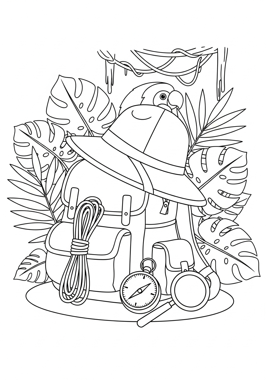Jungle Coloring Pages 19 free Jungle coloring pages for adults